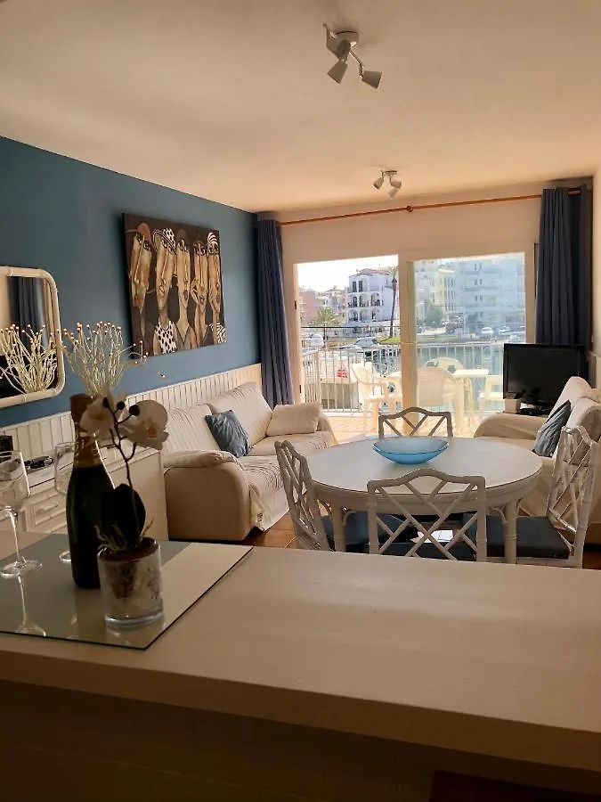 דירות אמפוריבראבה Apt Port Rhodes C, 2 Chbres, 2 Terrasses, Vue Sur Canal Principal De La Marina Et Sur Les Pyrenees